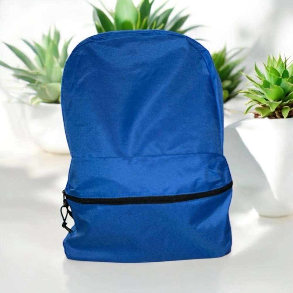 Moda West Kids 17 inch Backpack Padded Straps with Front Zipper Pocket Blue